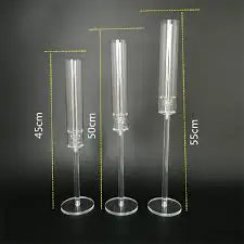 Acrylic Candlestick Centerpieces
